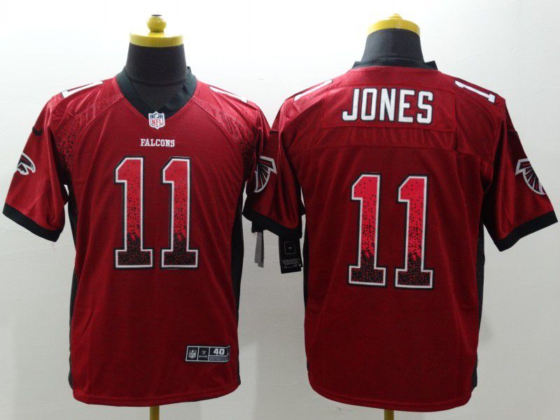 Men Atlanta Falcons #11 Jones Red Nike Drift Fashion Limited NFL Jersey